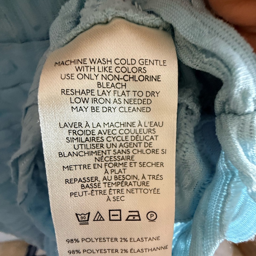 Anthropologie Light Blue Textured Blouse - Picture 3 of 4